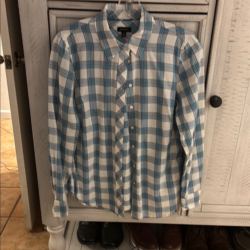 Men's Blue Plaid Shirt